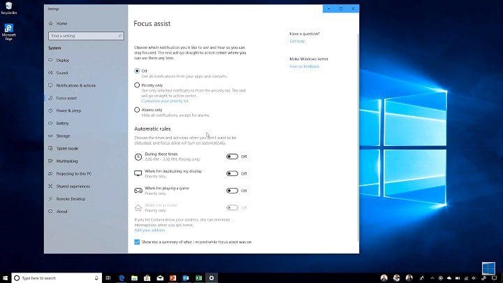 Microsoft-Windows-10-April-2018-focus-assist