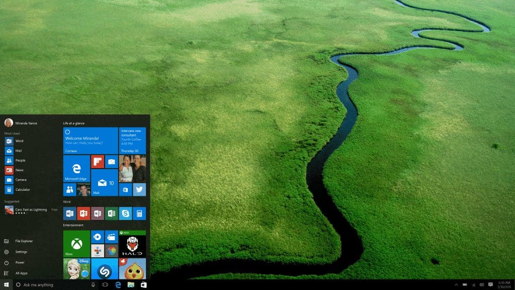 before returning to the office - Windows 10